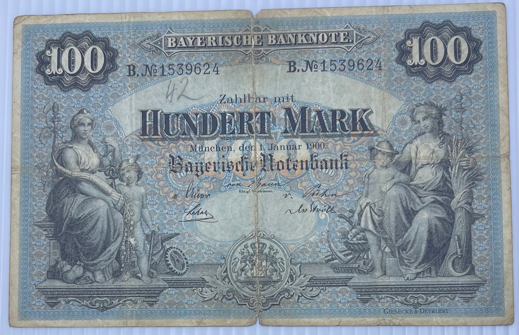 German States Bavaria 1900 100 Mark P-S922 Used Workd Banknote Cool Coins & Notes 
