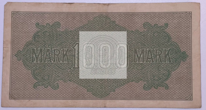 Germany 1000 Mark 1922 P76 BERLIN Post WWI, Used Banknote - Cool Coins & Notes