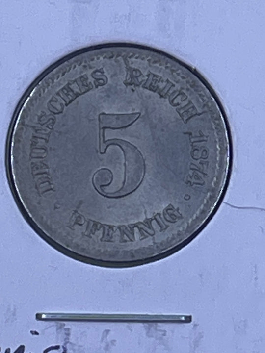 Germany 1874 5 Pfennig KM3 Coin