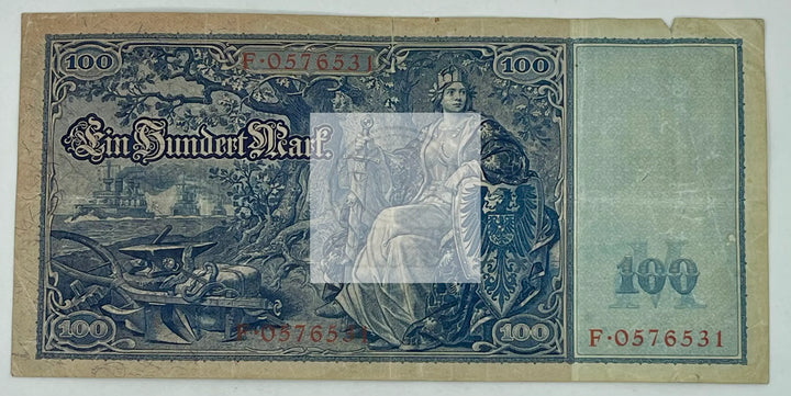 Germany 1910 100 Mark P-42 Used Banknote From Lot - Cool Coins & Notes