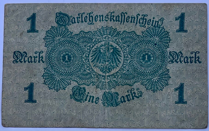 Germany 1914 1 Mark P50 Used World Banknote Currency Cool Coins & Notes 