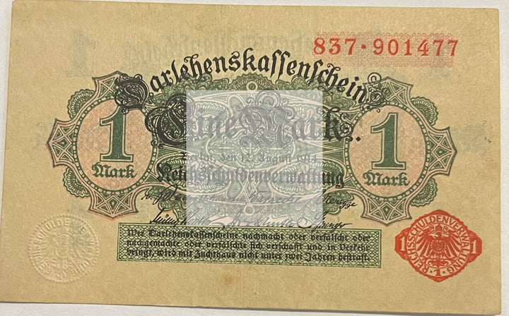 Germany 1914 1 Mark P50, UNC World Banknote Currency - Cool Coins & Notes