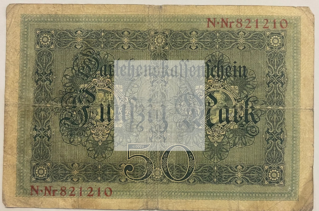 Germany 1914 50 Mark P-49 Used World Banknote From Lot - Cool Coins & Notes