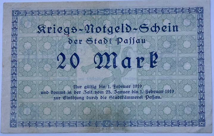 Germany 1918-19 20 Mark 409.03 Used Banknote Cool Coins & Notes 