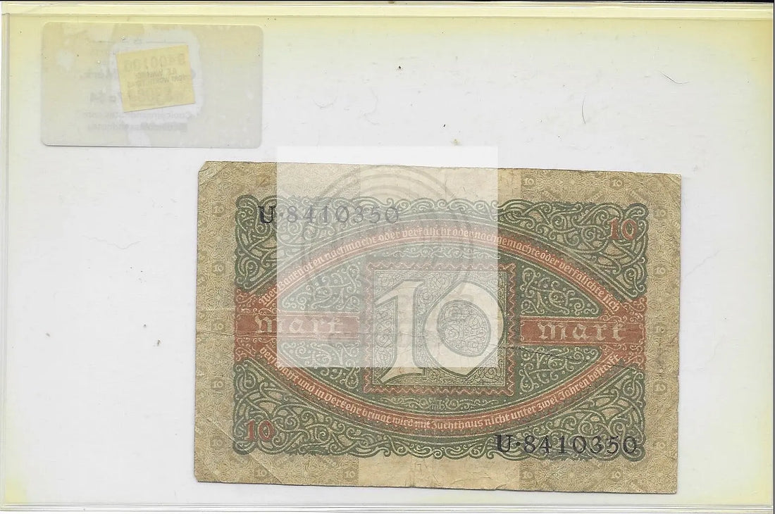 Germany 1920 10 Mark, P-67a, Used World Banknote - Cool Coins & Notes
