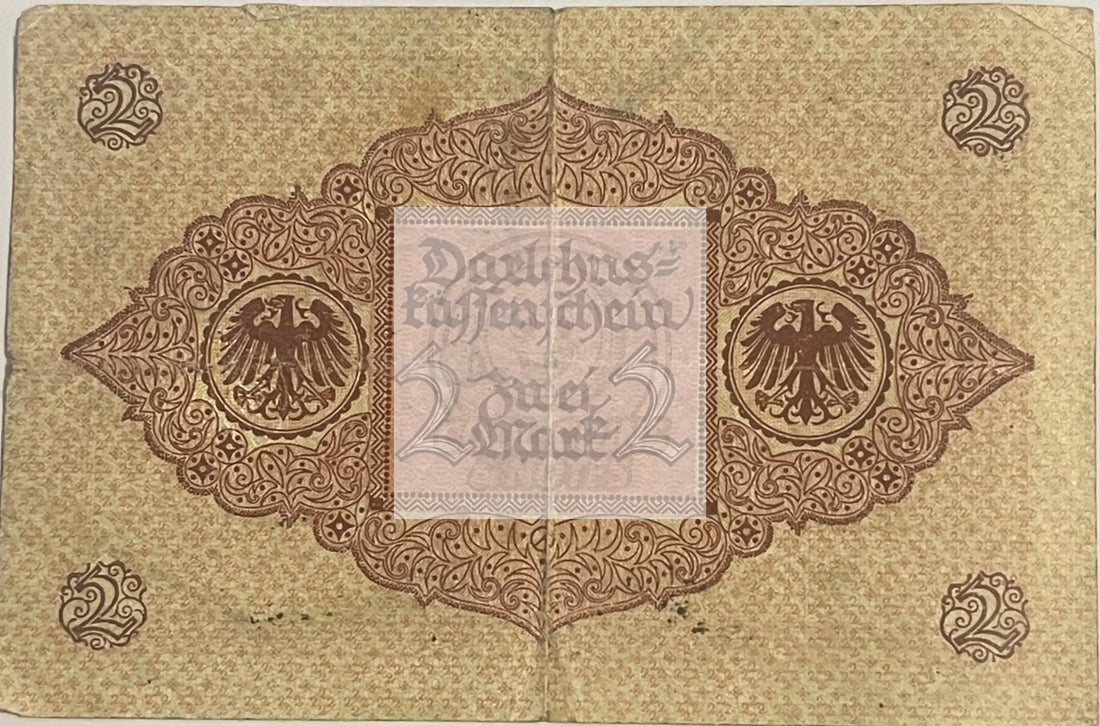 Germany 1920 2 Mark P59 Used World Banknote Currency - Cool Coins & Notes