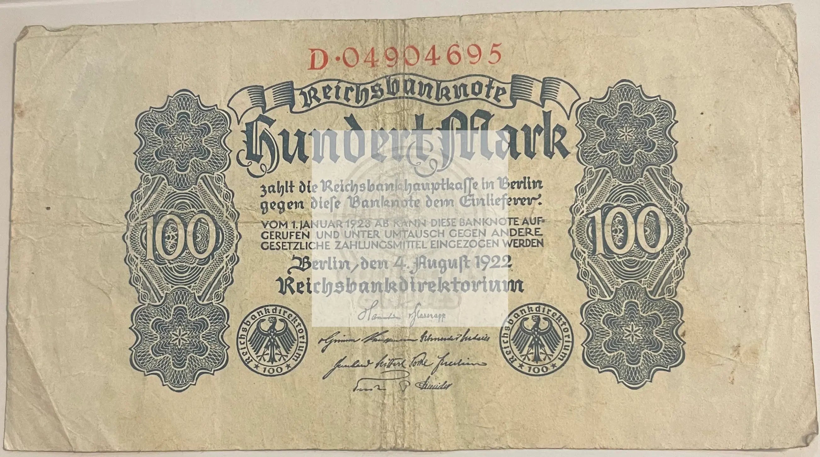 Germany 1922 100 Mark P-75a Used World Banknote Currency - Cool Coins & Notes