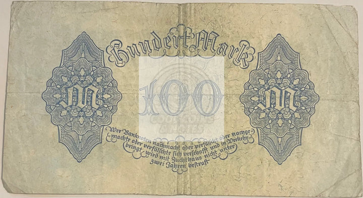 Germany 1922 100 Mark P-75a Used World Banknote Currency - Cool Coins & Notes