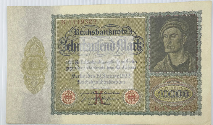 Germany 1922 10000 Mark P-70a UNC World Banknote Currency - Cool Coins & Notes