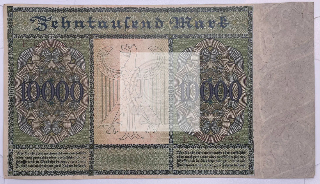 Germany 1922 10000 Mark P68a, Used Banknote From Lot - Cool Coins & Notes