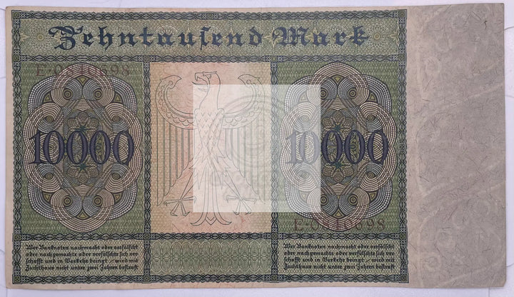 Germany 1922 10000 Mark P68a, Used Banknote From Lot - Cool Coins & Notes