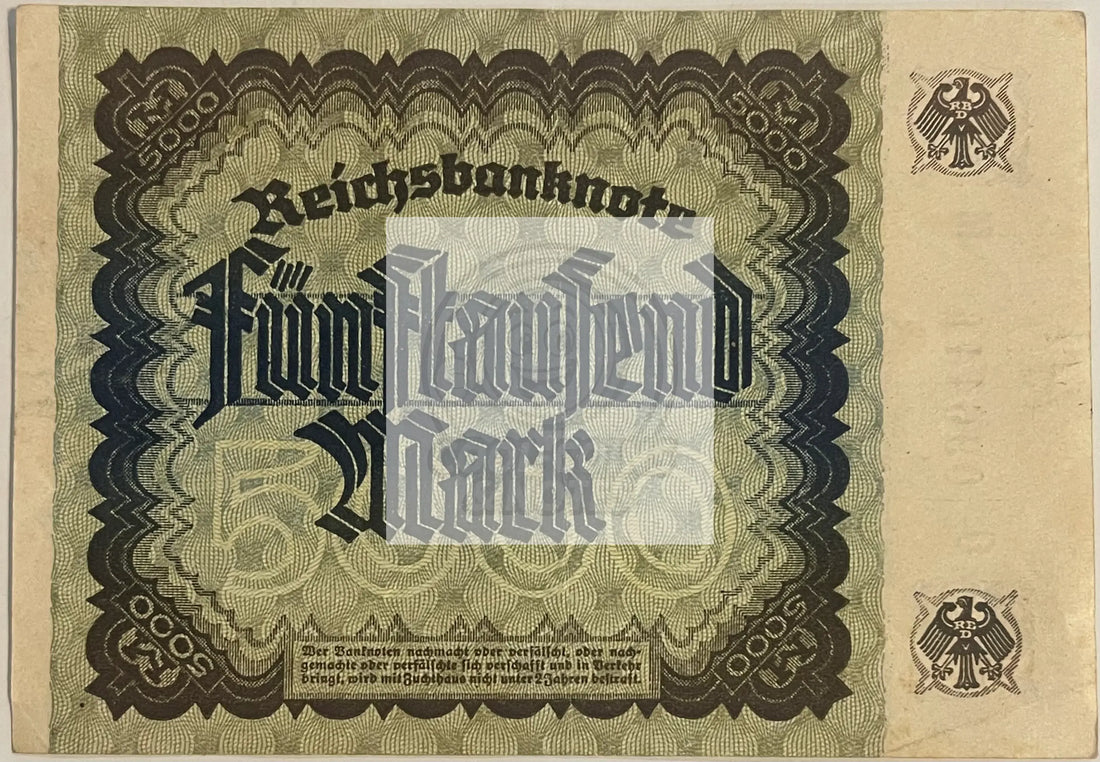 Germany 1922 5000 Mark P-81 Used World Banknote Currency - Cool Coins & Notes