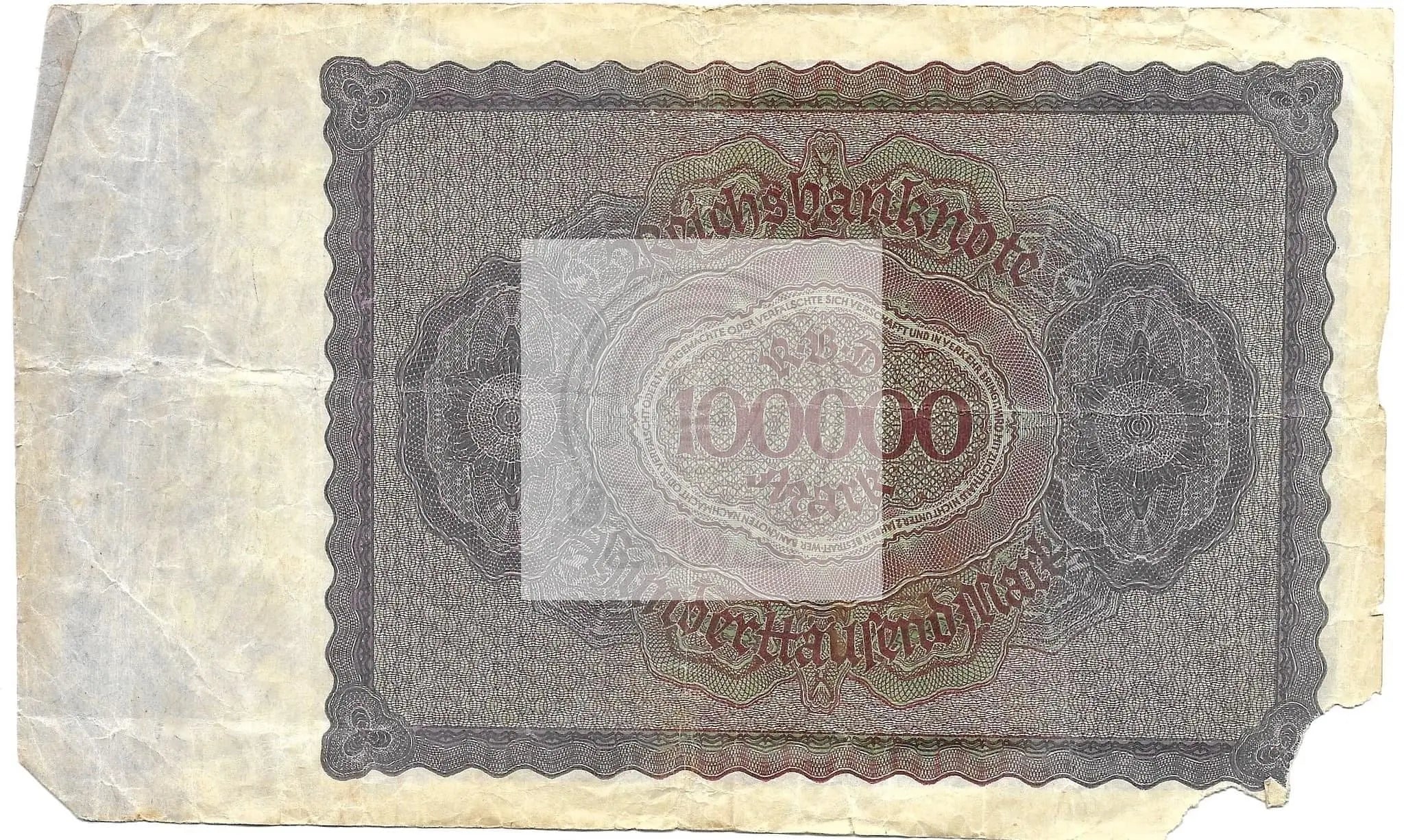 Germany 1923 100000 Mark P83 Used World Banknote Currency - Cool Coins & Notes
