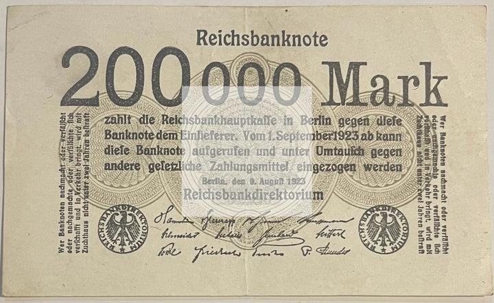 Germany 1923 200000 Mark P100a.2 World banknote Currency - Cool Coins & Notes