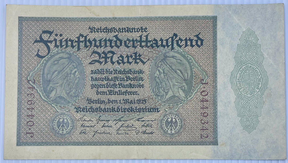 Germany 1923 500,000 Mark P-88 Used World Banknote - Cool Coins & Notes
