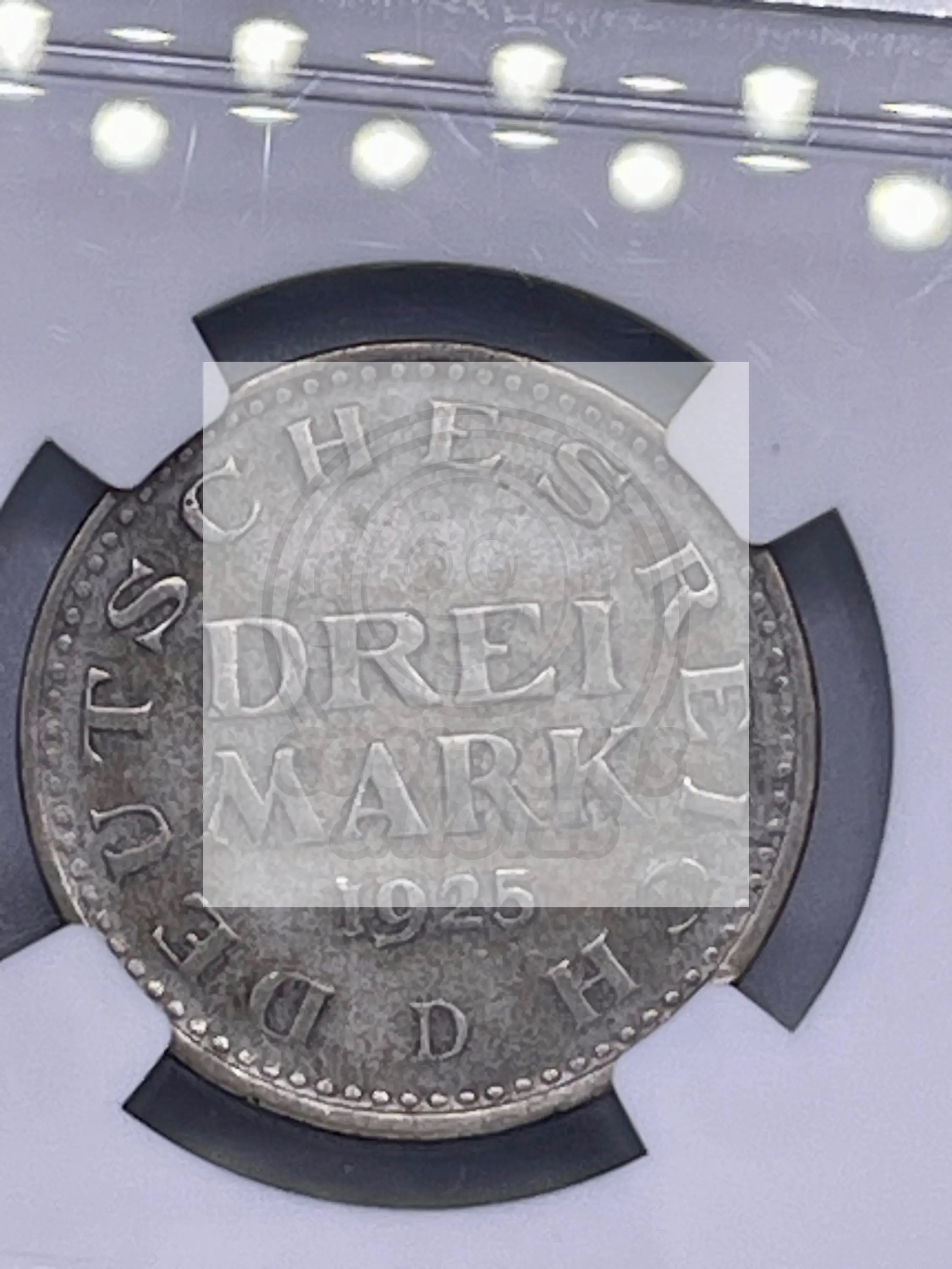 Germany- 1925-D 3 Mark- XF Details Cleaned NGC - Cool Coins & Notes