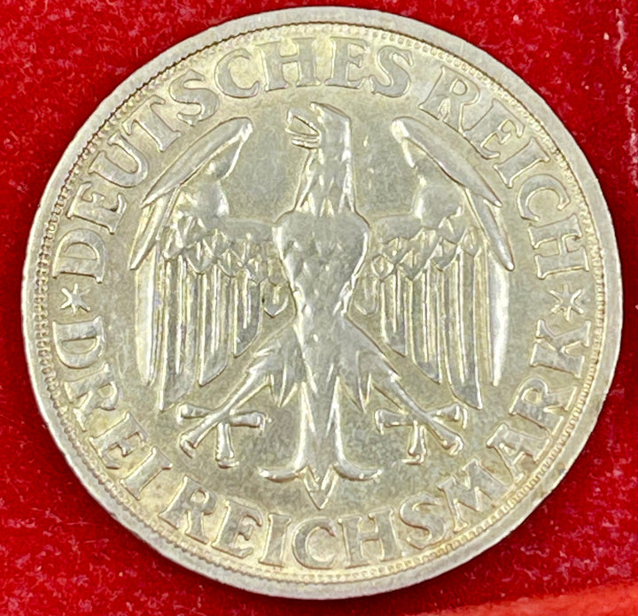 Germany 1928 D 3 Rechsmark 1000th Anniversary Founding of Dinkelsbuhl KM 59 UNC Silver Coin Cool Coins & Notes 