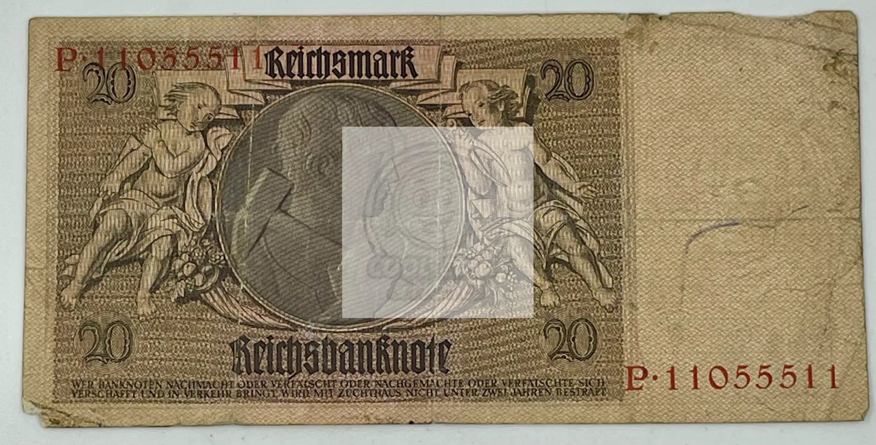 Germany 1929 20 Reichmark P181a.14, Used World Currency Banknote - Cool Coins & Notes