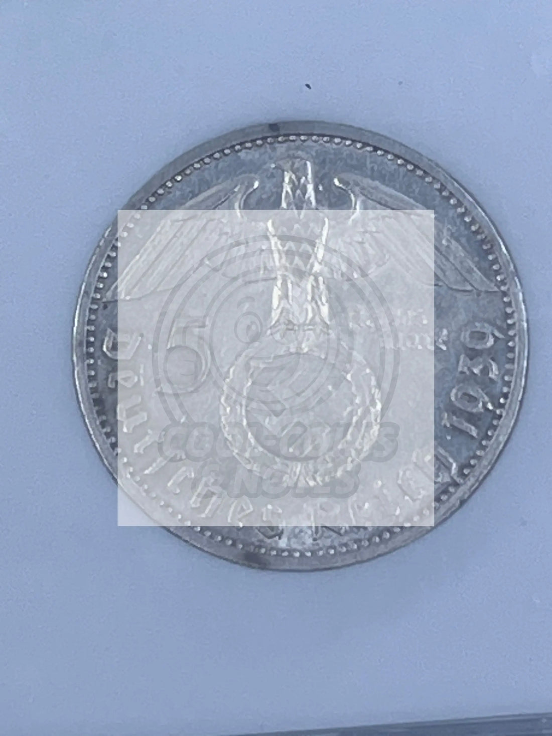 Germany 1939-G 5 Mark KM 94 NMC AU-58 WW2 Nazi Germany Silver Coin - Cool Coins & Notes