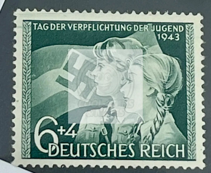 Germany 1943, Youth day 1v Stamp - Cool Coins & Notes