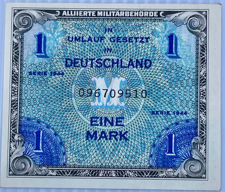 Germany 1944 1 Mark P-192 UNC MPC WW2, World Banknote Currency - Cool Coins & Notes