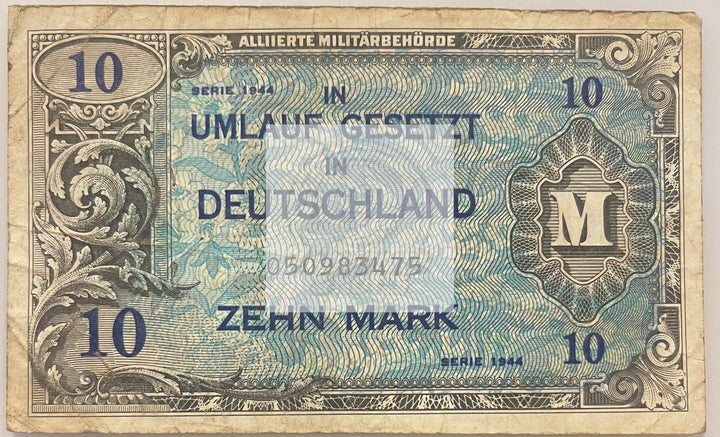 Germany 1944 10 Mark - P-194c Military Payment Certificate (MPC) - WW2 Banknote - Cool Coins & Notes