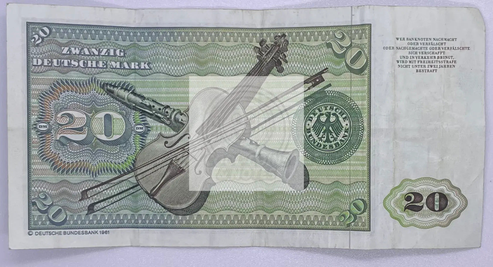 Germany 20 Deutsche Mark 1970 P 32 a Banknote - Cool Coins & Notes