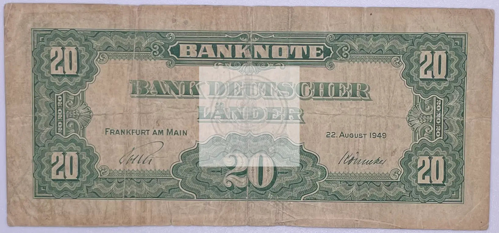 Germany 20 Mark 1949 Pick 17 - Cool Coins & Notes