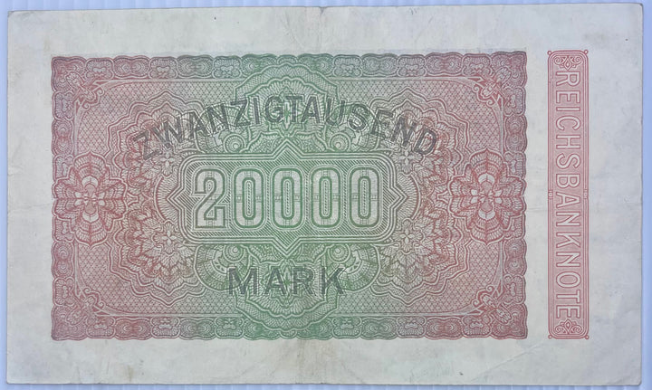 Germany 20000 Mark 1923 P -85 Used World Banknote - Cool Coins & Notes