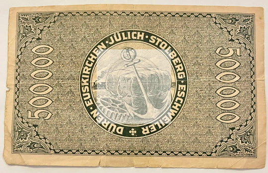 Germany Notgeld 1923 500,000 Mark 1140b, Used banknote - Cool Coins & Notes