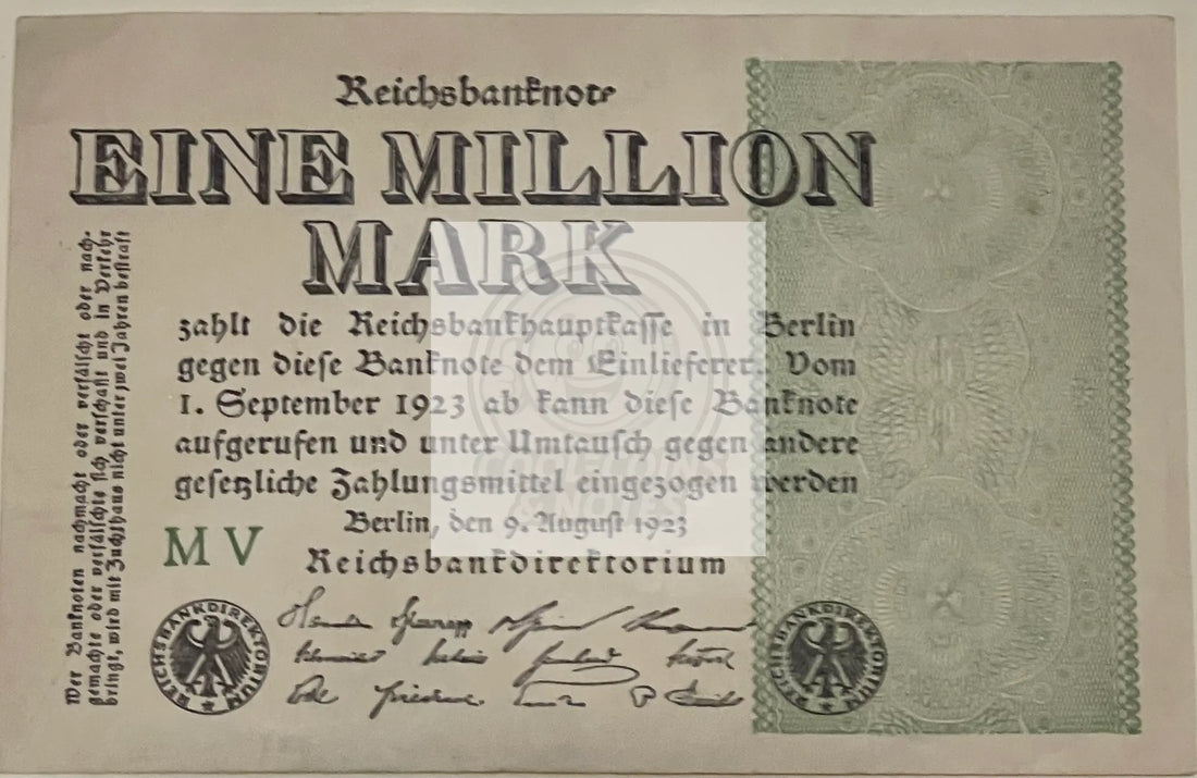 Germany Reichsbank 1000000 Mark 1923 P102, Used World Banknote - Cool Coins & Notes