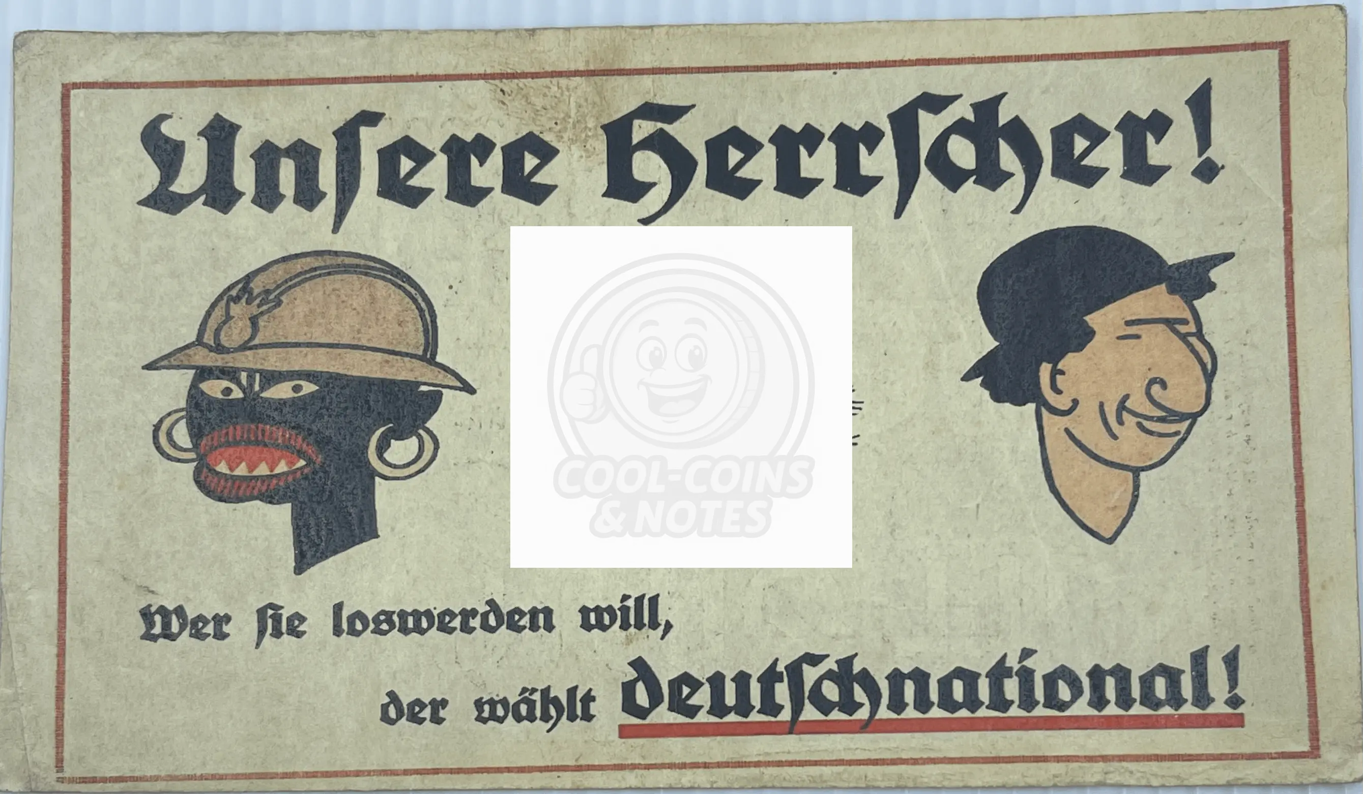 Germany propoganda note
