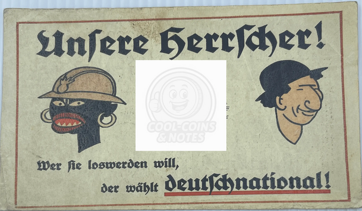 Germany propoganda note