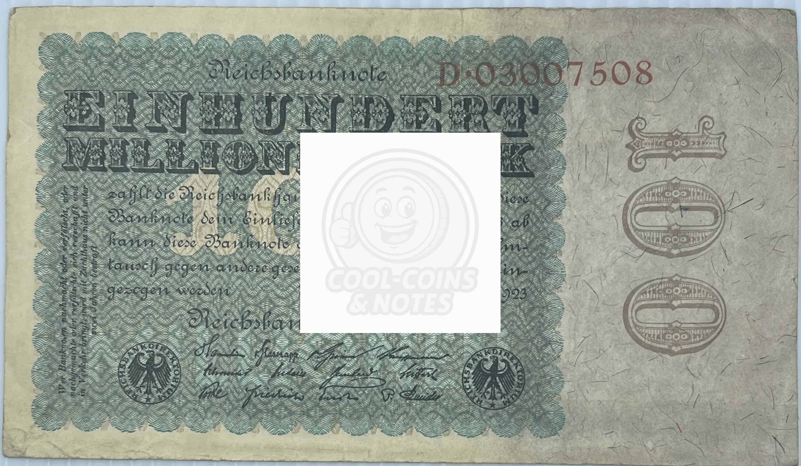 Germany propoganda note