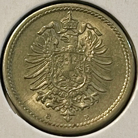 Germany, 1874-E 10 Pfennig, KM12, Coin