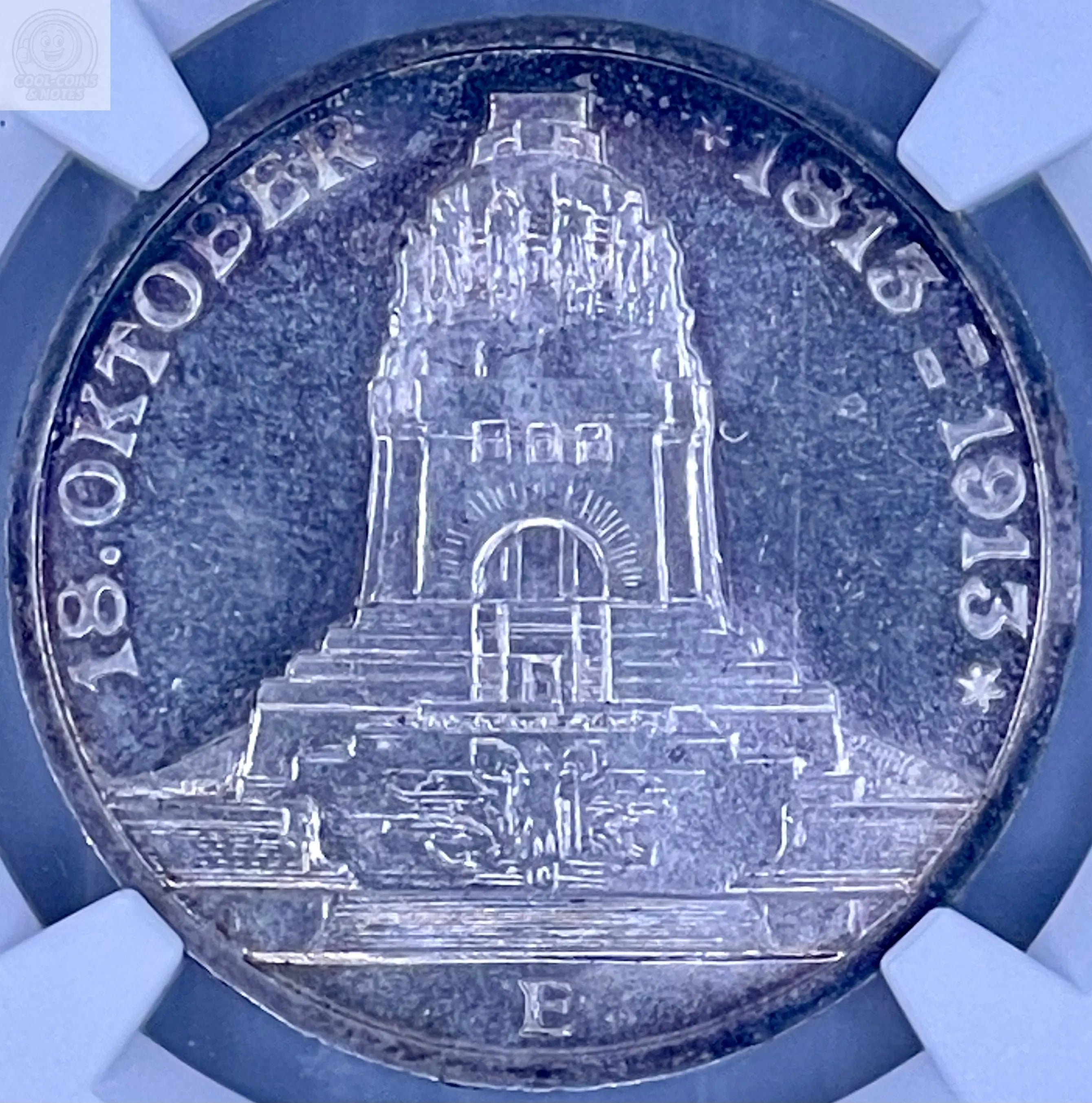 Germany, Saxony, 3 Mark 1913-E (Leipzig Battle) Silver, NGC MS66 Cool Coins & Notes