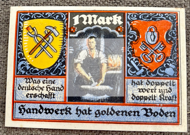 Germany, Stolzenau, 1 Mark, Charpentier, 1922,UNC - Cool Coins & Notes