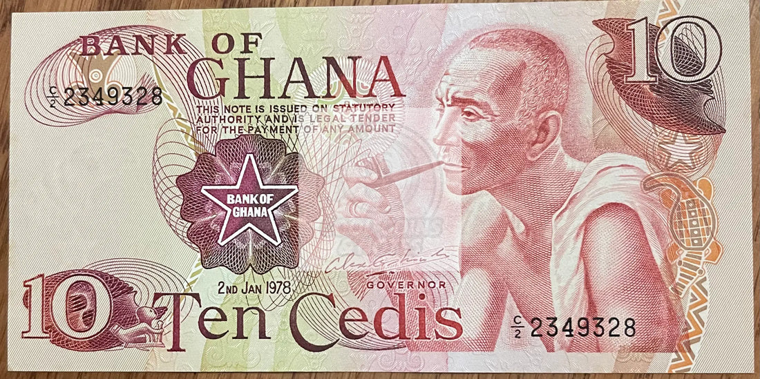 Ghana 1978 10 Cedis P-16f UNC - Cool Coins & Notes