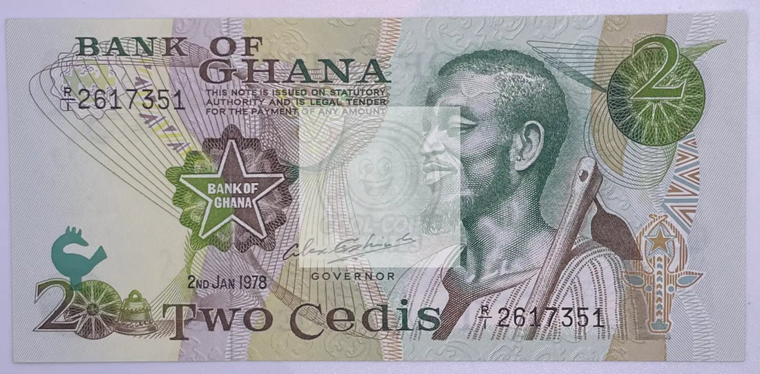 Ghana 2 Cedis P 14c 1978 UNC (2nd Jan 1978) P 14 c World Banknote - Cool Coins & Notes
