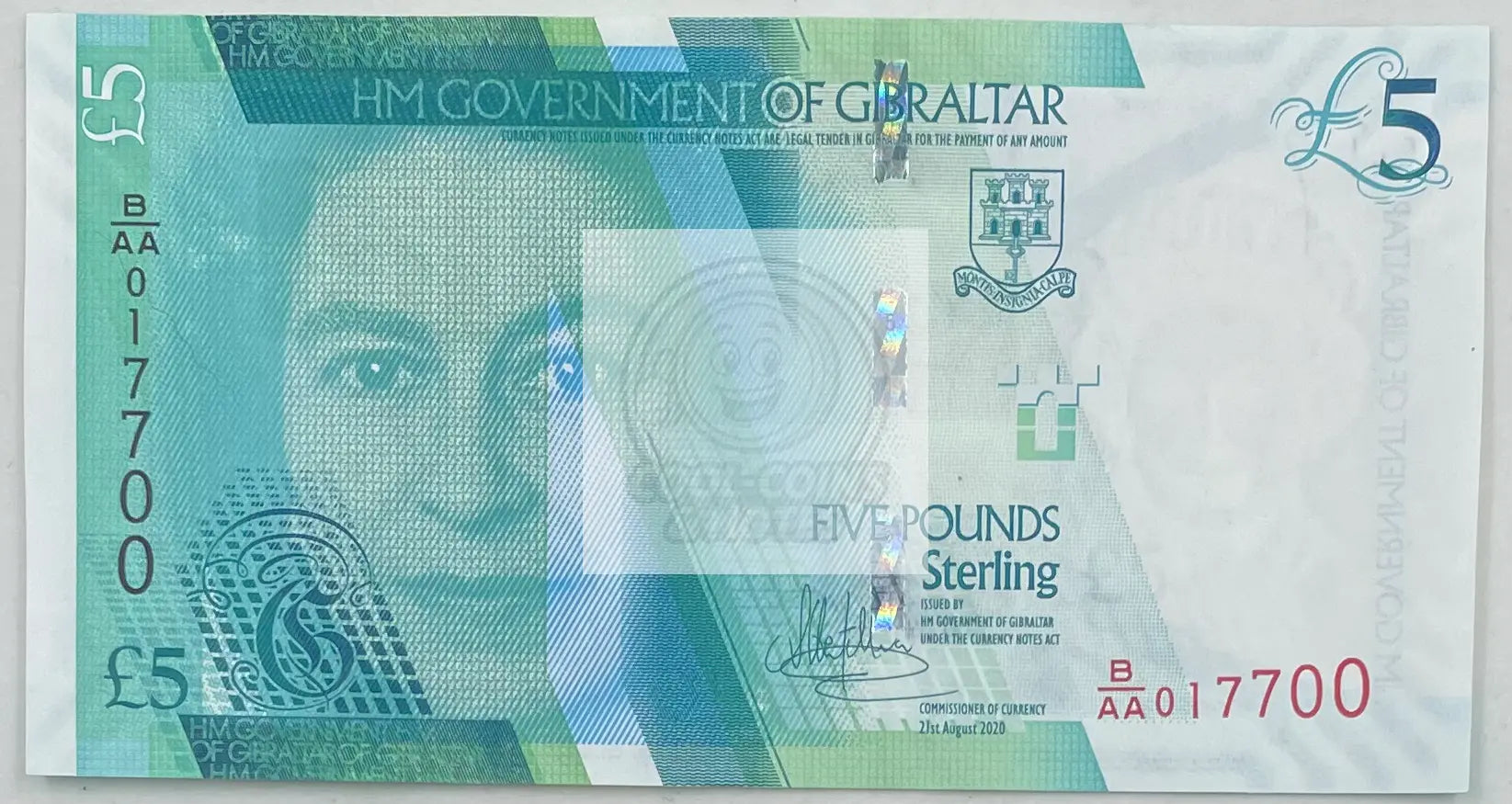 Gibraltar 5 Pounds Banknote, 2020, P-42, UNC - Cool Coins & Notes