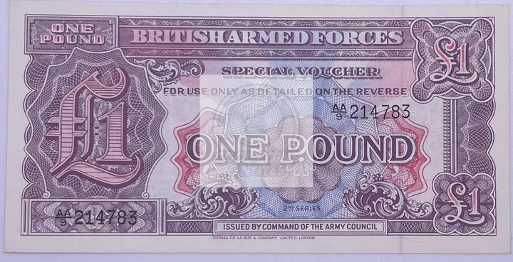 Great Britain 1 Pound 1948 British Armed Forces 2nd Series uncirculated banknote
