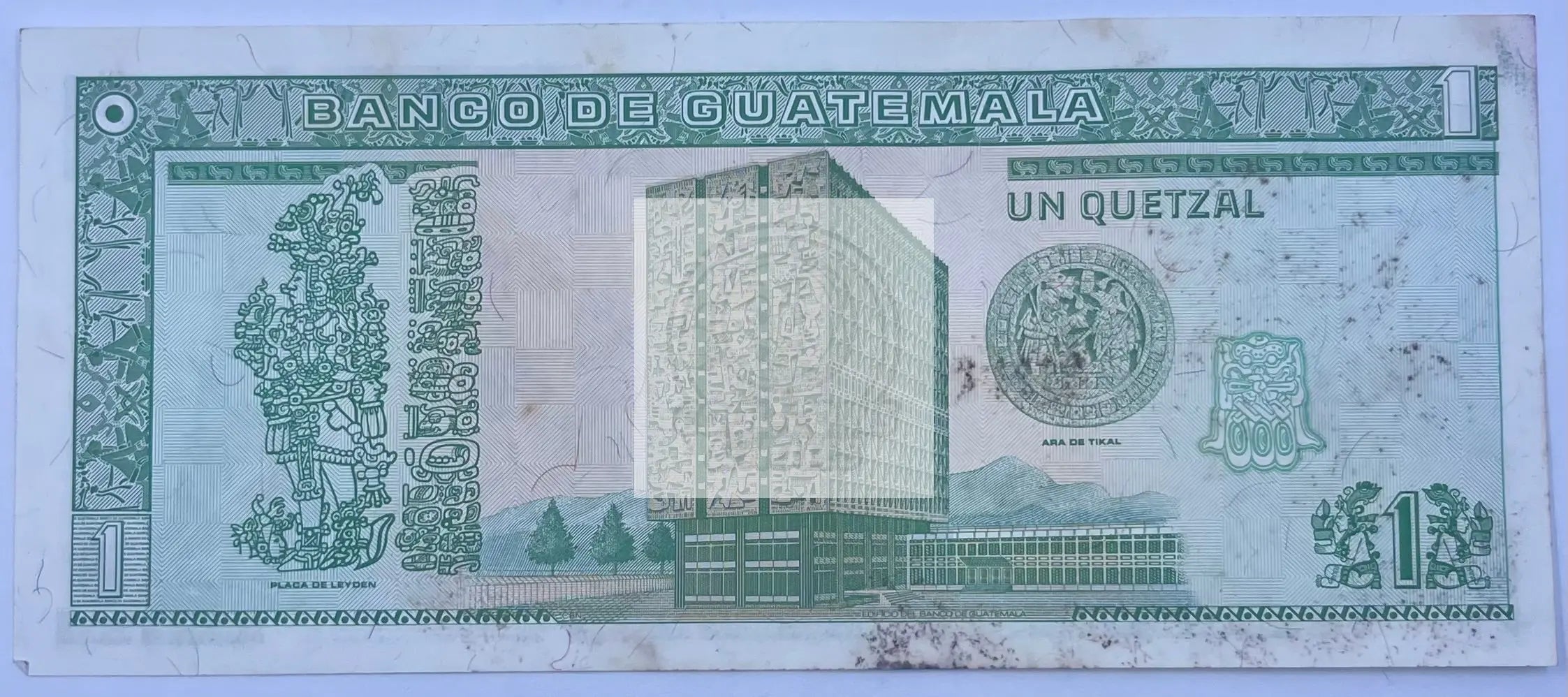 Guatemala 1993 1 Quetzal P-87 Used World Banknote Cool Coins & Notes 