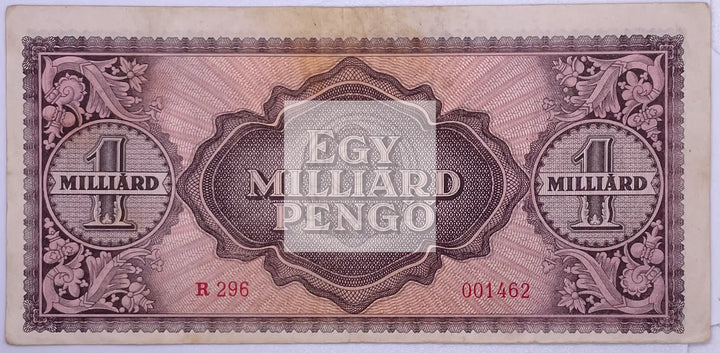 HUNGARY 1 000 000 000 Pengo P-125 1946 1 Milliard GERMANY REICH Hungarian NOTE - Cool Coins & Notes