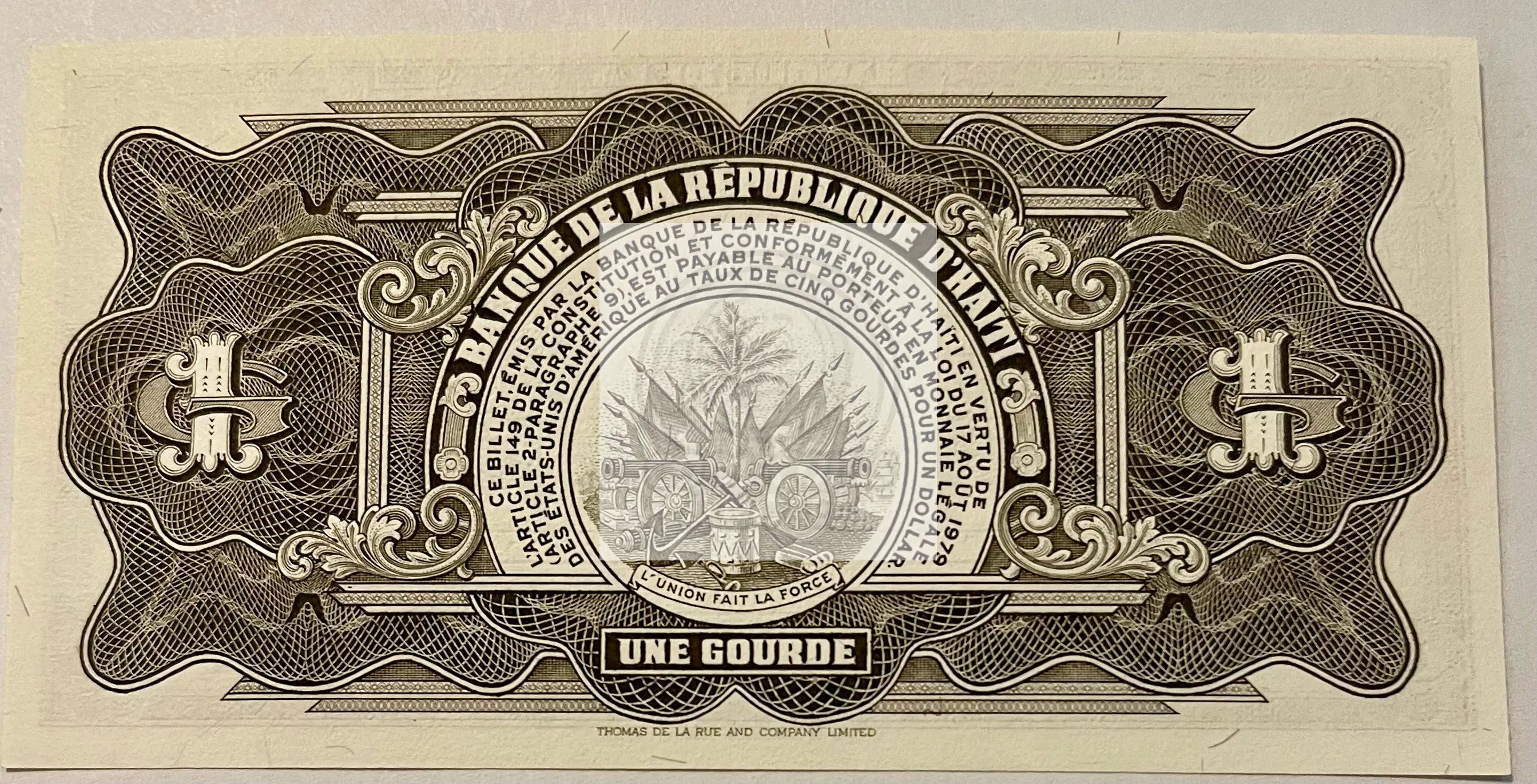 Haiti 1 Gourde Banknote, 1968, P-196a, UNC Banknote - Cool Coins & Notes