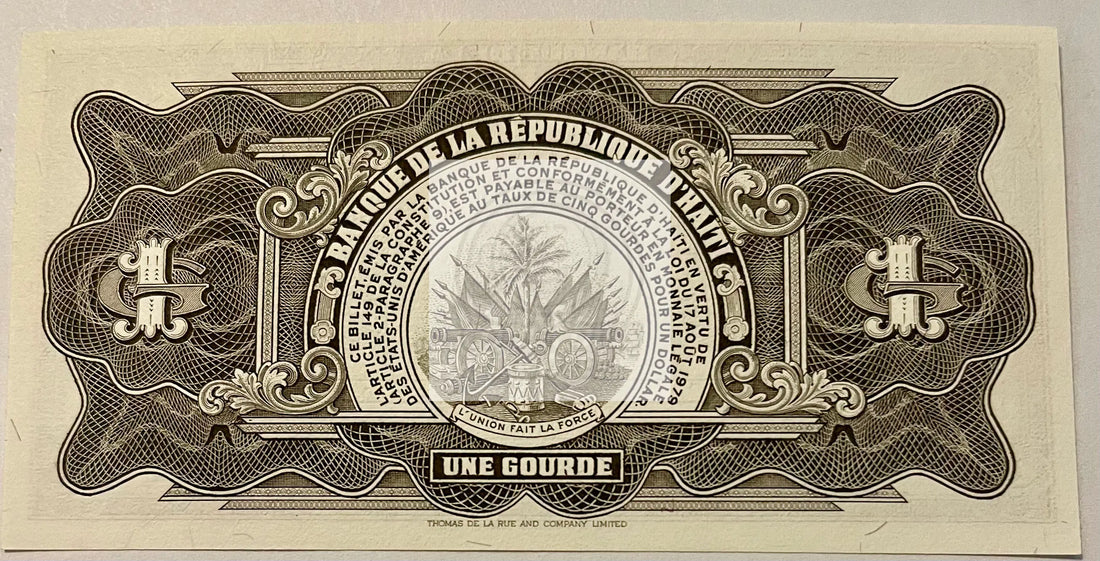 Haiti 1 Gourde Banknote, 1968, P-196a, UNC Banknote - Cool Coins & Notes
