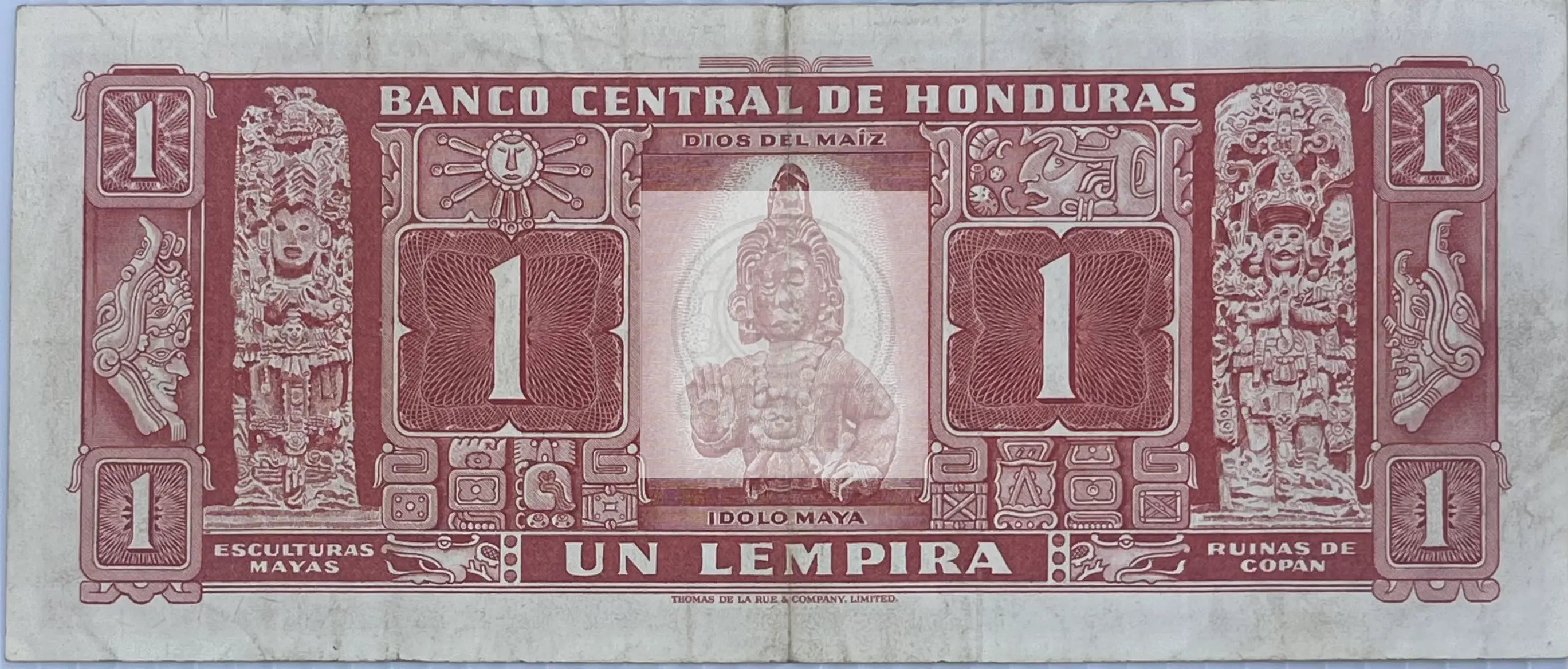 Honduras 1961 1 Lempira P-54 Used World Banknote Currency - Cool Coins & Notes