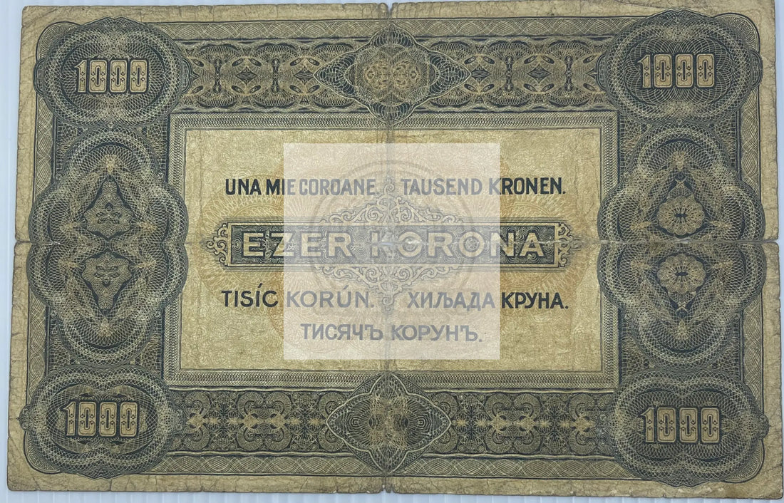 Hungary 1920 1000 Korona P-66s Used World Banknote Currency - Cool Coins & Notes