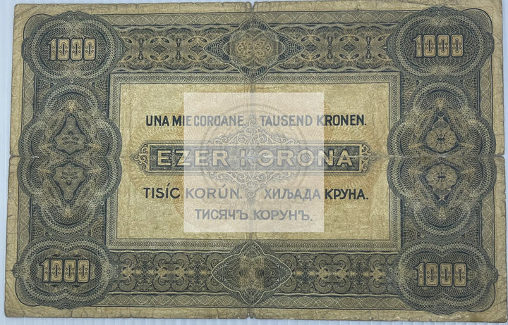 Hungary 1920 1000 Korona P-66s Used World Banknote Currency - Cool Coins & Notes