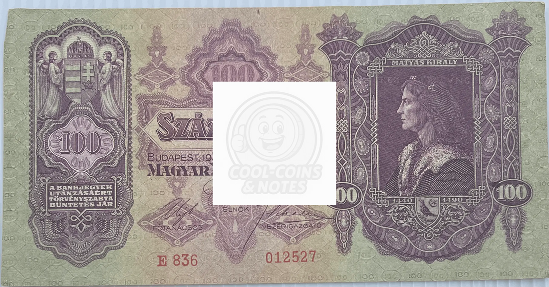 Hungary 1930 100 Pengo P-112 Used World Banknote Currency