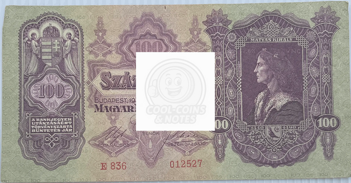 Hungary 1930 100 Pengo P-112 Used World Banknote Currency